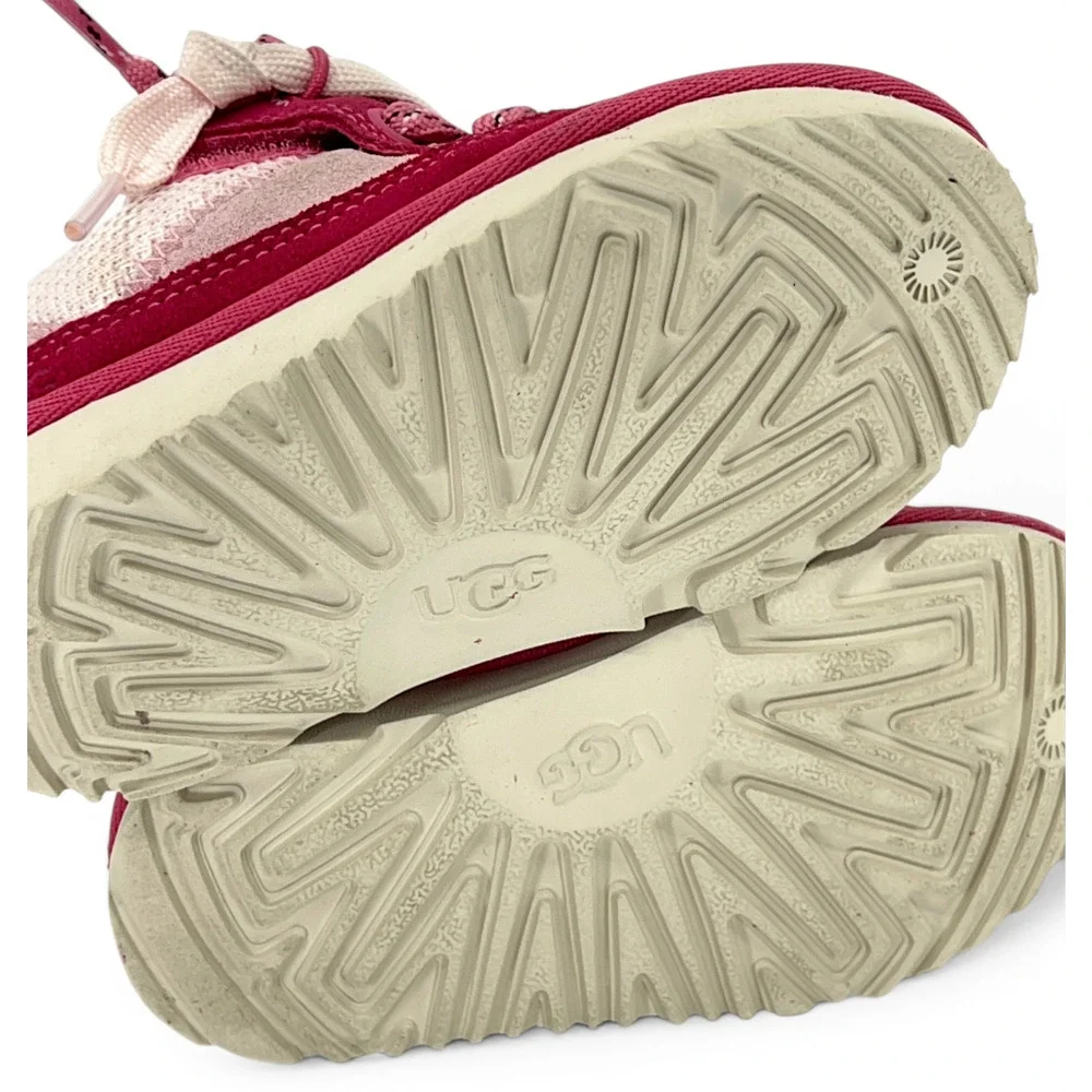 UGG T Lo Lowmel Toddler Pink Suede Sneakers Size 8